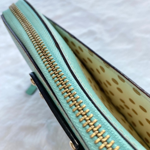 Kate Spade Light Blue Large Zip Around Continental Wallet with Original Tags - Picture 7 of 16